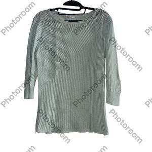 New York & Company Mint Crew Neck Sweater,zippers both sides. Size S